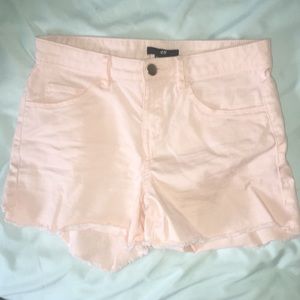 H&M Coral Jean Shorts